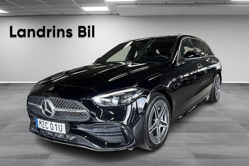 Svart Begagnad 2024 Mercedes C300e AMG Line Premium Kombi | 559 900 kr (Marknadspris) - Bild 1/4