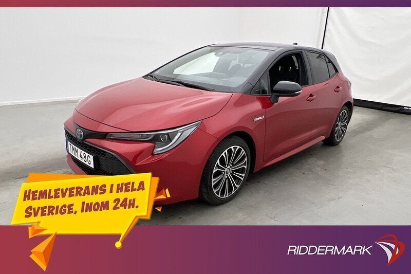 Röd Begagnad 2019 Toyota Corolla Hybrid Style Halvkombi | 229 800 kr (Marknadspris) - Bild 1/3