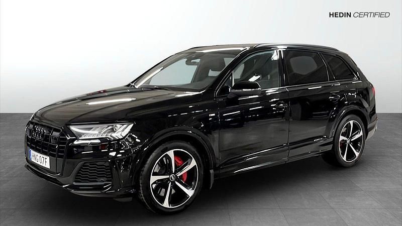 Svart (black) Begagnad 2022 Audi Q7 S-Line SUV | 529 900 kr (Superpris) - Bild 1/4