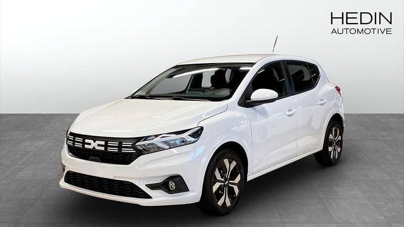 Vit (white) Ny 2025 Dacia Sandero Expression Halvkombi | 219 900 kr (Bra pris) - Bild 1/4