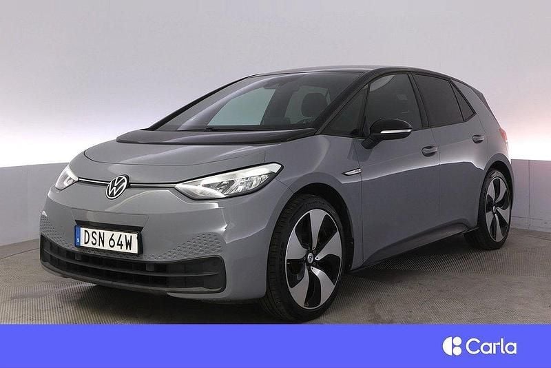 Grå Begagnad 2021 VW ID.3 Pro Performance Halvkombi | 229 900 kr (Marknadspris) - Bild 1/4