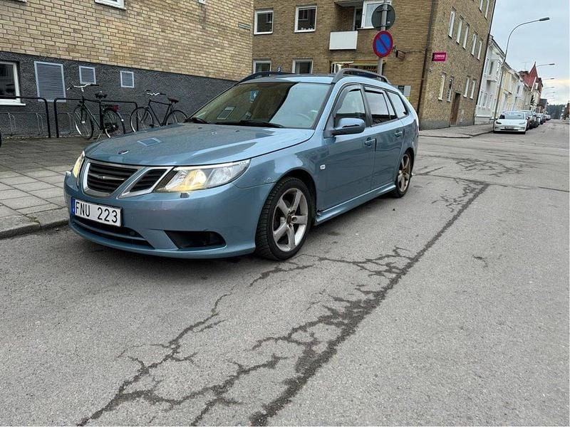 Blå Begagnad 2008 Saab 9-3 Vector Kombi | 24 999 kr (Superpris) - Bild 1/4