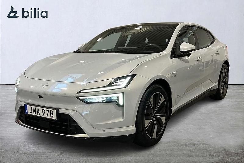 Silver Begagnad 2024 Polestar 4 Long Range Single Motor SUV | 589 900 kr (Marknadspris) - Bild 1/3