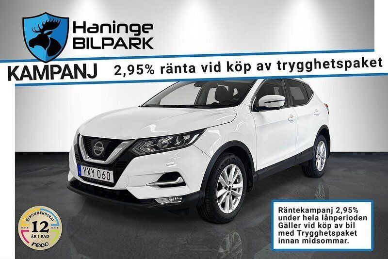Vit Begagnad 2017 Nissan Qashqai SUV | 139 900 kr (Marknadspris) - Bild 1/2
