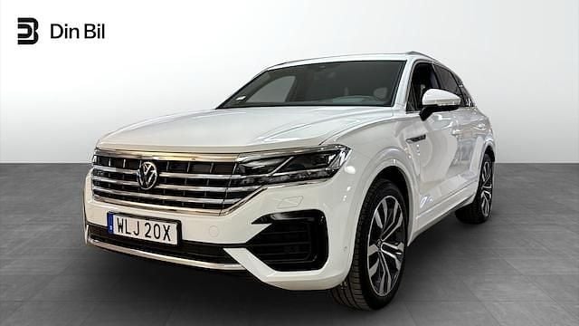 Vit Begagnad 2023 VW Touareg R-line SUV | 719 900 kr (Bra pris) - Bild 1/4