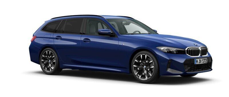 Blå (m portimao blue metallic) Ny 2025 BMW 330e Comfort Edition Kombi | 674 100 kr (Bra pris) - Bild 1/3