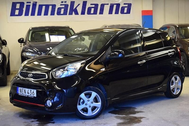 Begagnad Kia Picanto 67 HK (49 kW) 2016 Svart Halvkombi