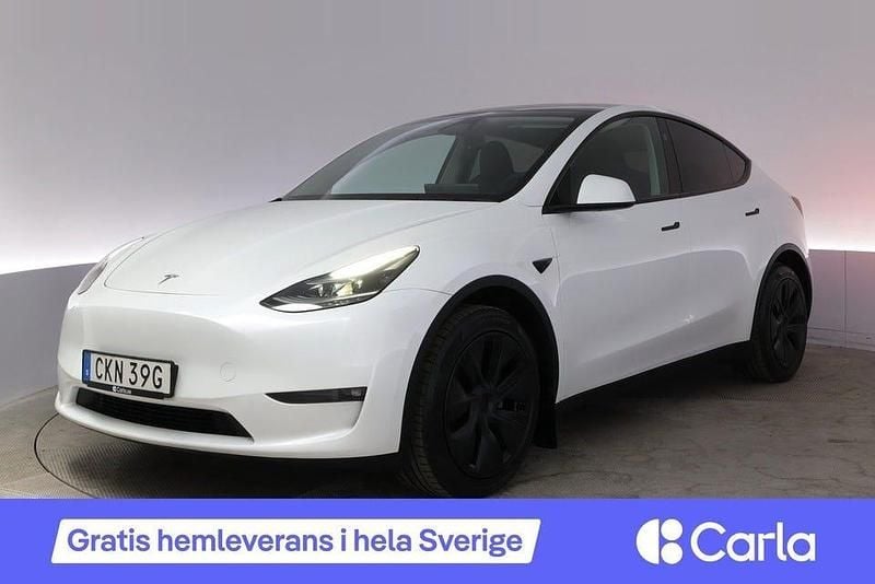 Vit Begagnad 2024 Tesla Model Y Long Range AWD SUV | 470 990 kr (Dyr) - Bild 1/4