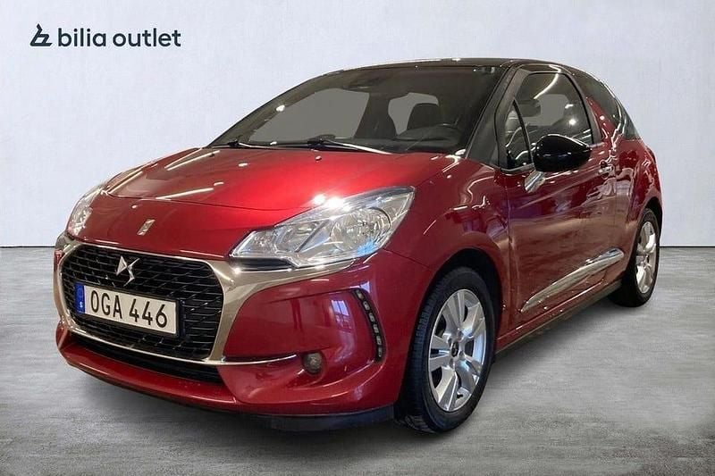 Röd Begagnad 2017 DS Automobiles DS3 Halvkombi | 74 900 kr - Bild 1/4
