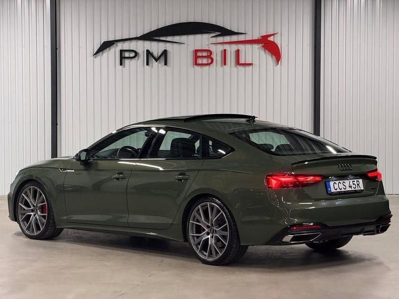 Begagnad Audi A5 Sportback S-Line 265 HK (194 kW) 2021 Grön Halvkombi