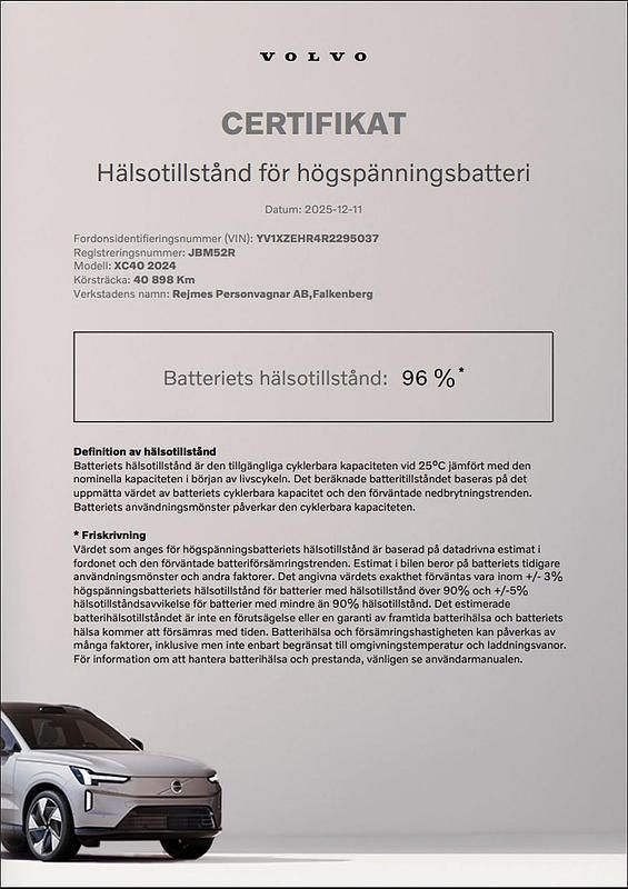 Begagnad Volvo XC40 Ultimate 188 kW (256 HK) 2023 Ljusblå SUV