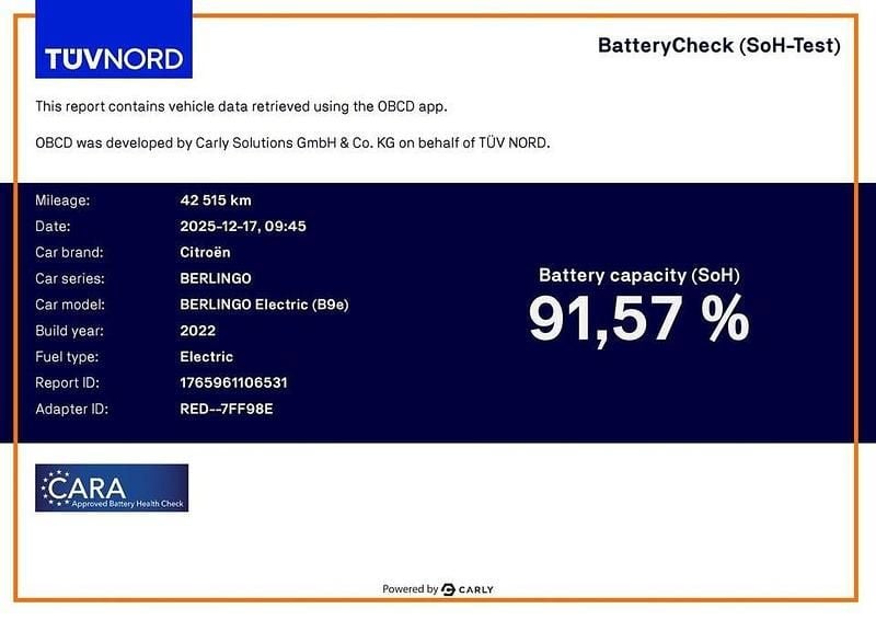 Begagnad Citroën e-Berlingo Shine 100 kW (136 HK) 2022 Vit Minibuss