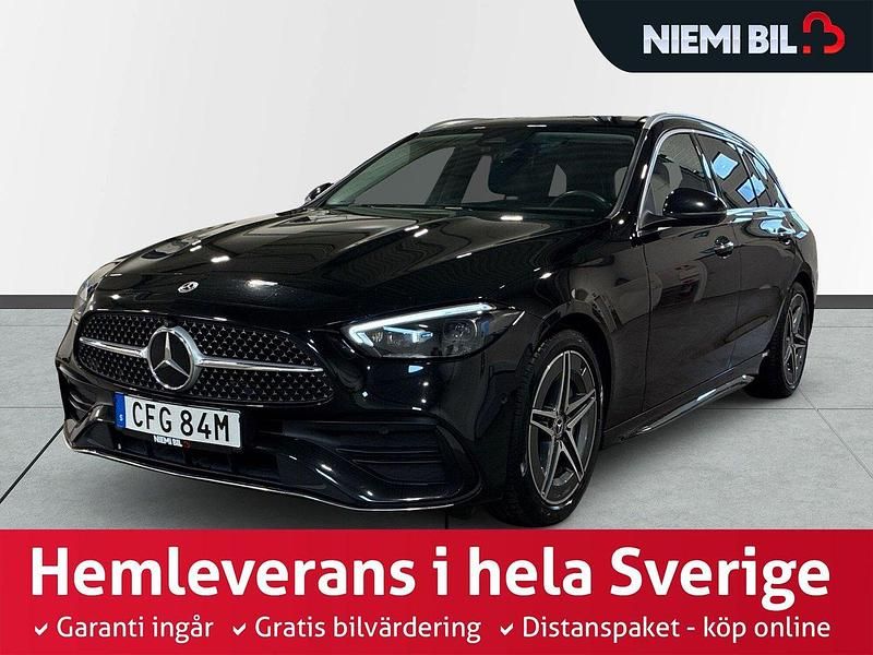 Svart Begagnad 2022 Mercedes C200 AMG line Kombi | 439 900 kr (Marknadspris) - Bild 1/3