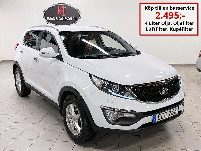 Vit Begagnad 2014 Kia Sportage SUV | 109 000 kr (Marknadspris) - Bild 1/4