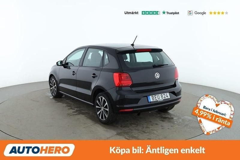 Begagnad VW Polo 91 HK (66 kW) 2016 Svart Halvkombi