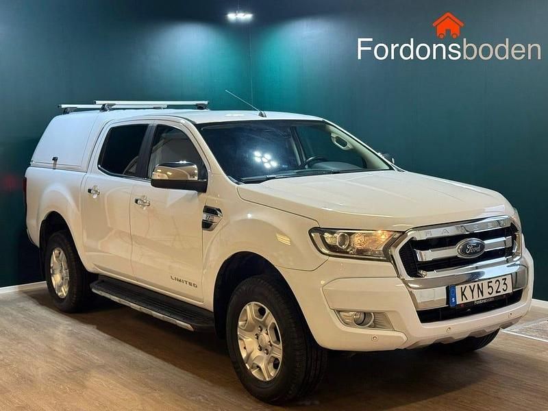 Vit Begagnad 2018 Ford Ranger Limited Pickup | 229 900 kr (Lite dyr) - Bild 1/4