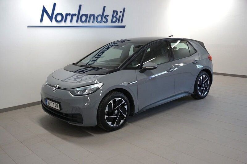 Grå (moonstone grey black) Begagnad 2022 VW ID.3 Style Halvkombi | 259 900 kr - Bild 1/2