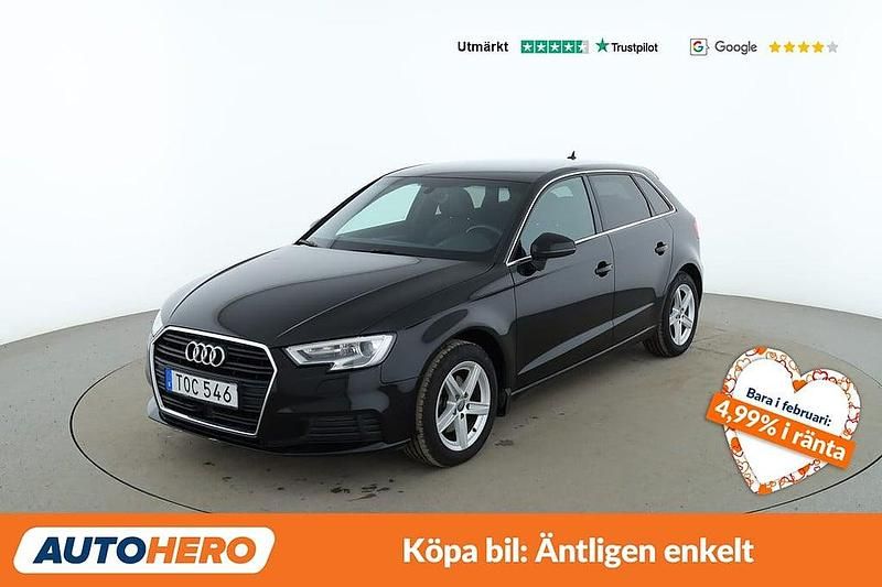 Begagnad Audi A3 Sportback 150 HK (110 kW) 2017 Svart Halvkombi