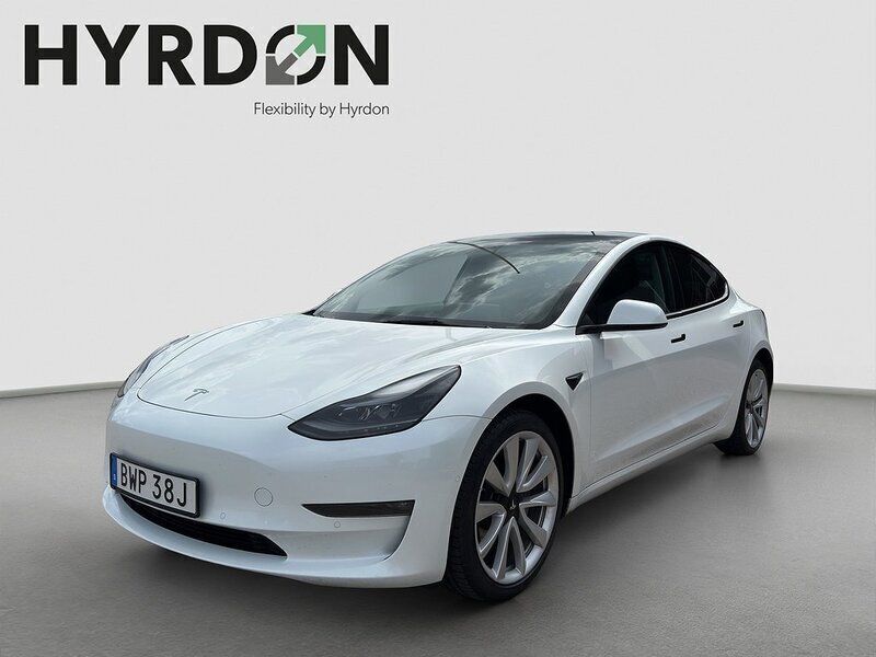 Vit Begagnad 2022 Tesla Model 3 Long Range Sedan | 279 000 kr (Bra pris) - Bild 1/4
