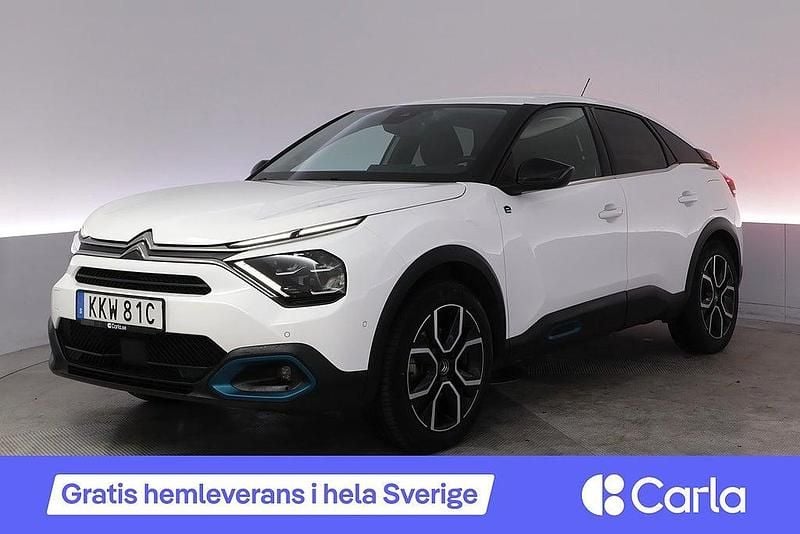 Vit Begagnad 2022 Citroën e-C4 Shine Halvkombi | 184 990 kr (Bra pris) - Bild 1/4