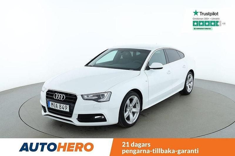 Vit Begagnad 2014 Audi A5 Sportback Halvkombi | 139 000 kr (Marknadspris) - Bild 1/4