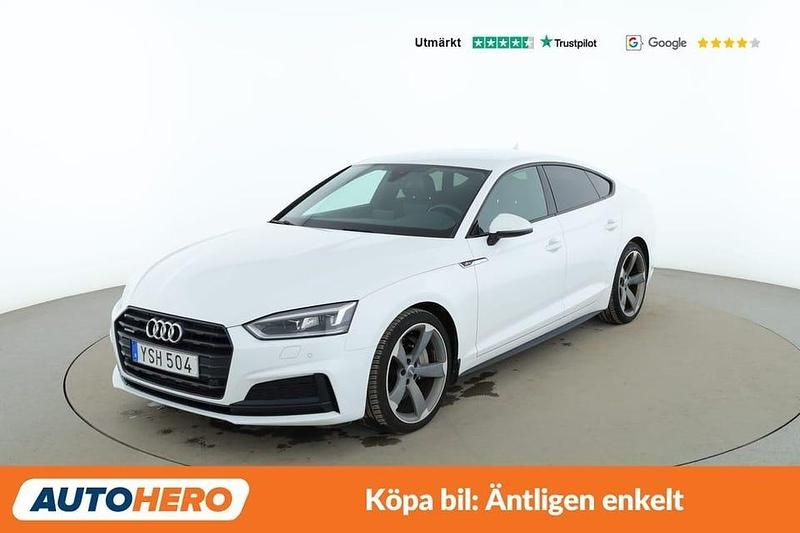 Vit Begagnad 2018 Audi A5 Sportback S-Line Halvkombi | 269 000 kr (Marknadspris) - Bild 1/4