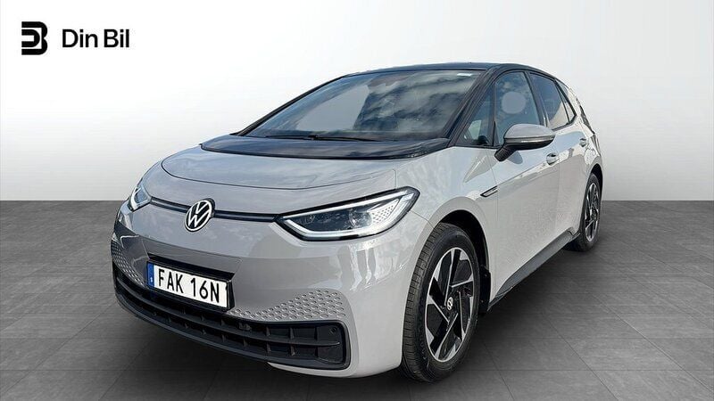 Grå (moonstone grey/black) Begagnad 2020 VW ID.3 Pro Performance Halvkombi | 214 900 kr (Marknadspris) - Bild 1/4