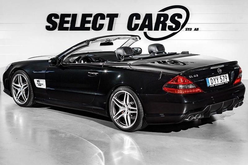 Begagnad Mercedes SL63 AMG AMG 525 HK (386 kW) 2008 Svart Cab