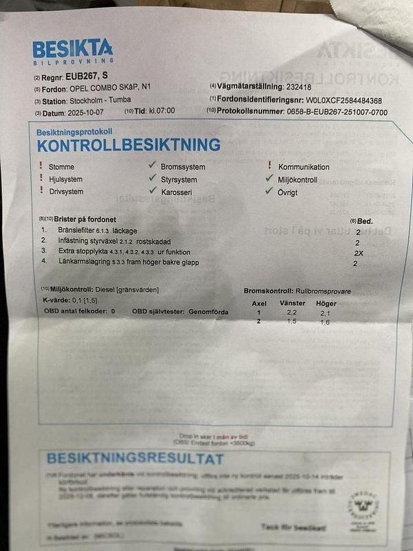 Blå Begagnad 2008 Opel Combo Minibuss | 14 900 kr (Bra pris) - Bild 1/4