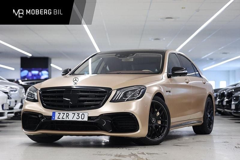Vit Begagnad 2018 Mercedes S63 AMG Exclusive Sedan | 1 095 000 kr - Bild 1/3