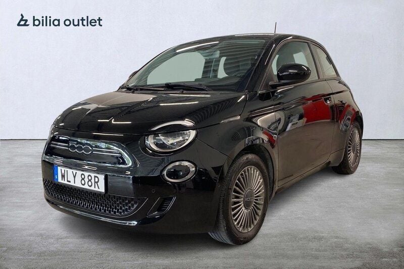 Svart Begagnad 2020 Fiat 500e Halvkombi | 159 000 kr (Marknadspris) - Bild 1/4