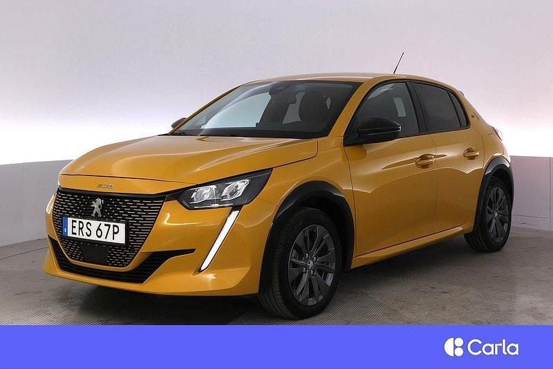 Gul Begagnad 2022 Peugeot e-208 Allure Halvkombi | 167 900 kr (Marknadspris) - Bild 1/4