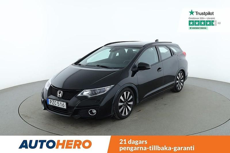 Svart Begagnad 2015 Honda Civic Elegance Kombi | 134 000 kr (Marknadspris) - Bild 1/4