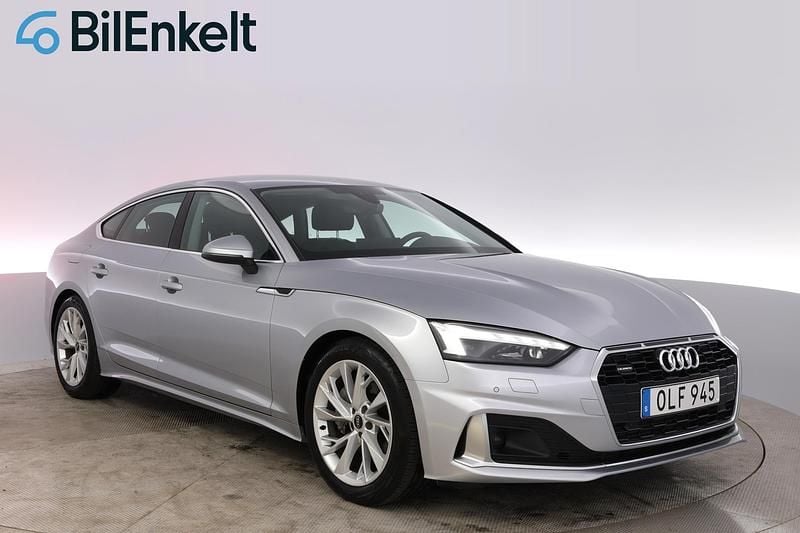 Silver Begagnad 2022 Audi A5 Sportback Halvkombi | 299 900 kr (Superpris) - Bild 1/4