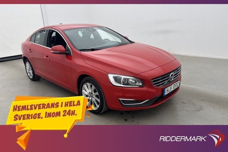Röd Begagnad 2016 Volvo S60 Momentum Sedan | 164 800 kr (Marknadspris) - Bild 1/3