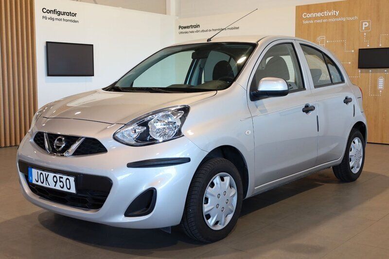 Silver Begagnad 2014 Nissan Micra Halvkombi | 89 900 kr (Marknadspris) - Bild 1/3