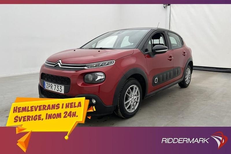 Röd Begagnad 2018 Citroën C3 Halvkombi | 98 900 kr (Marknadspris) - Bild 1/3