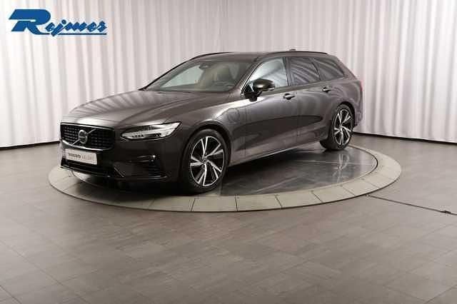 Grå (platinum grey metallic) Begagnad 2021 Volvo V90 R-Design Kombi | 419 900 kr (Lite dyr) - Bild 1/4