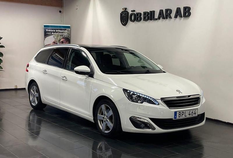 Vit Begagnad 2014 Peugeot 308 SW Allure Kombi | 64 900 kr (Marknadspris) - Bild 1/4