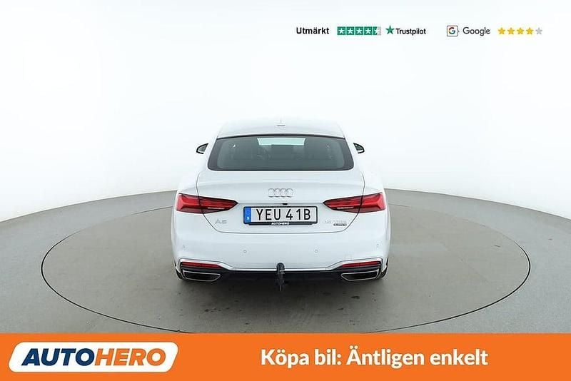Begagnad Audi A5 Sportback S-Line 248 HK (182 kW) 2020 Vit Halvkombi