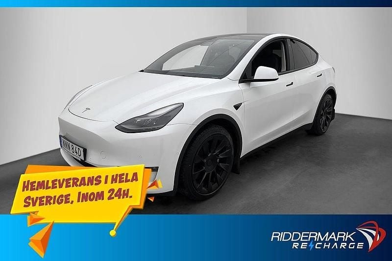 Vit Begagnad 2021 Tesla Model Y Long Range AWD SUV | 354 800 kr (Marknadspris) - Bild 1/3