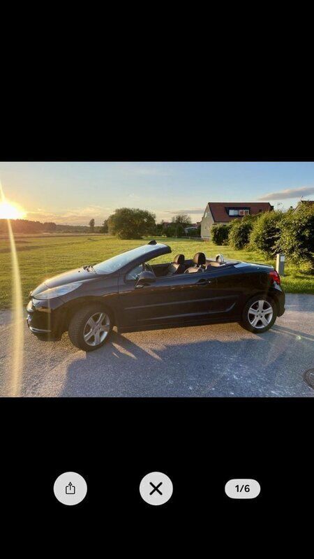 Svart Begagnad 2007 Peugeot 207 CC Cab | 38 500 kr (Marknadspris) - Bild 1/2