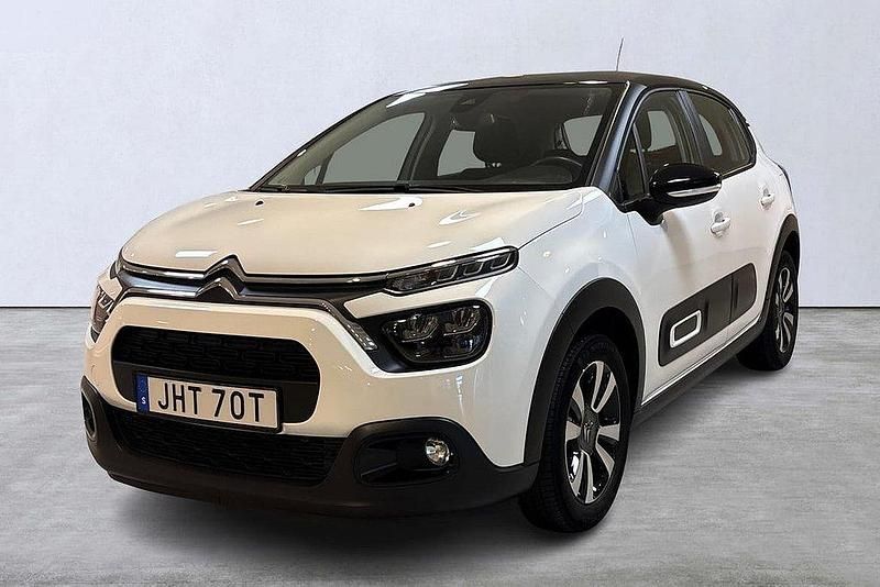 Vit Begagnad 2021 Citroën C3 PureTech Halvkombi | 139 900 kr (Bra pris) - Bild 1/4
