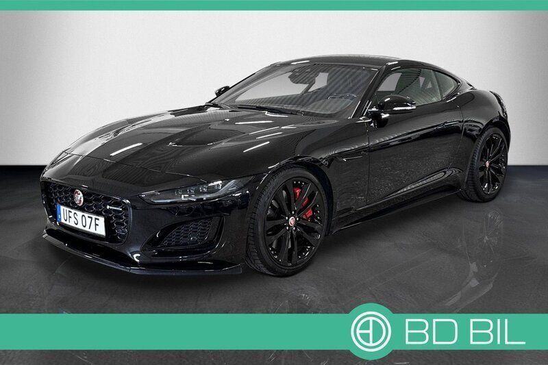 Svart Begagnad 2022 Jaguar F-Type Sportkupé | 599 900 kr - Bild 1/4