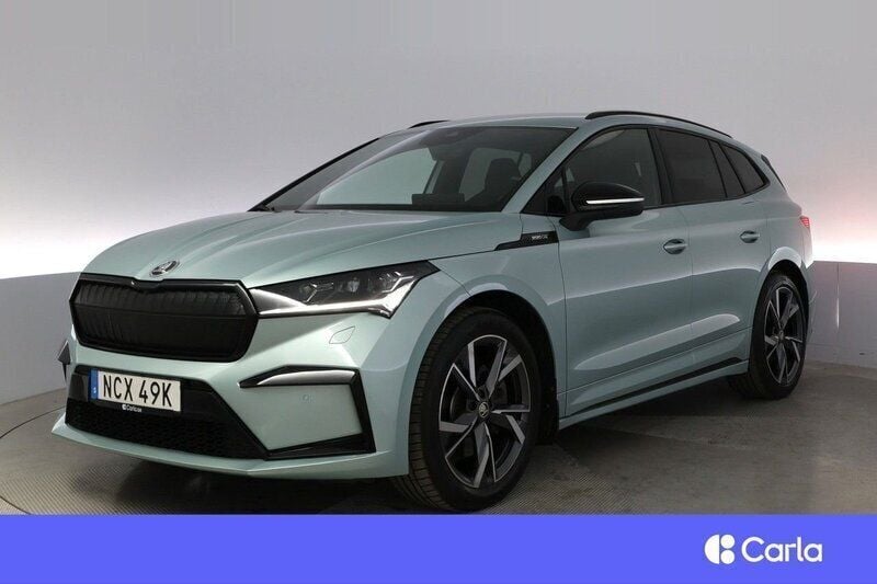 Silver Begagnad 2022 Skoda Enyaq iV SportLine SUV | 420 900 kr (Marknadspris) - Bild 1/4