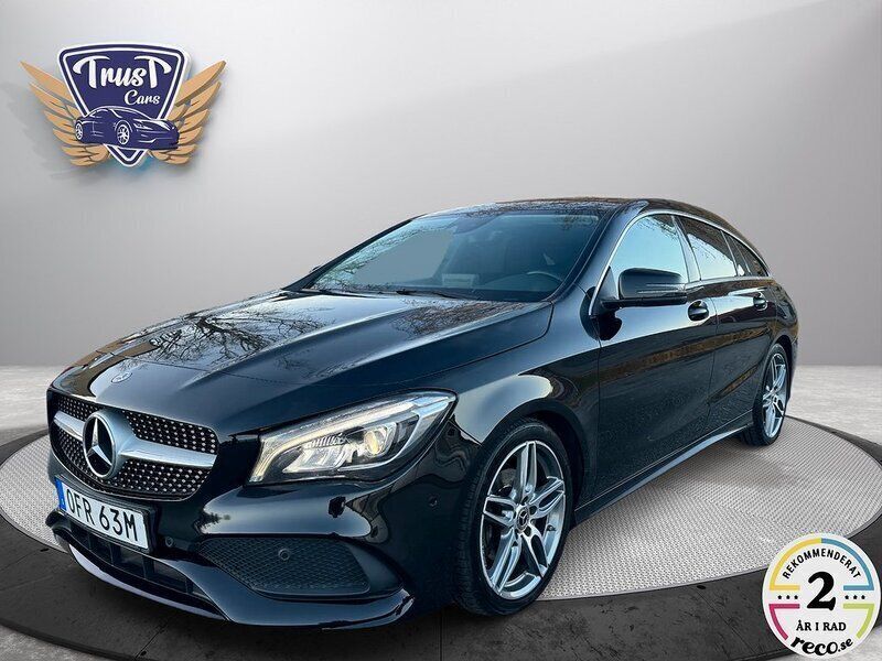 Svart Begagnad 2019 Mercedes CLA180 Shooting Brake AMG Kombi | 219 900 kr (Bra pris) - Bild 1/4