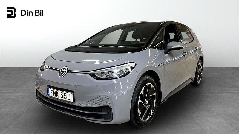 Grå Begagnad 2022 VW ID.3 Pro Halvkombi | 264 900 kr (Marknadspris) - Bild 1/4