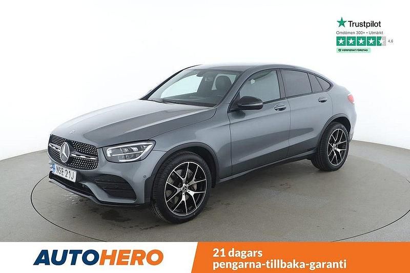 Grå Begagnad 2020 Mercedes GLC220 AMG line Sportkupé | 454 000 kr (Marknadspris) - Bild 1/4