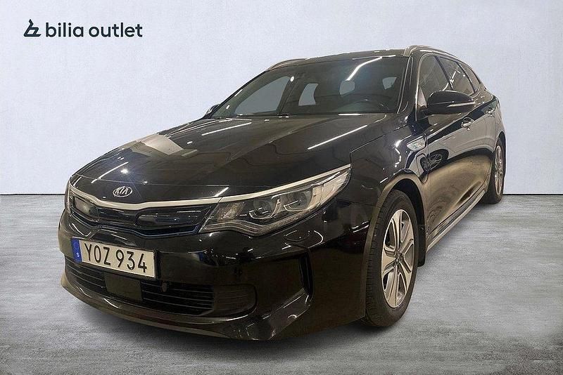 Svart Begagnad 2017 Kia Optima Hybrid Comfort Sedan | 179 900 kr (Marknadspris) - Bild 1/4