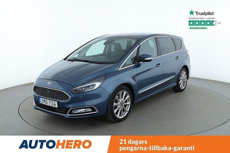 Blå Begagnad 2018 Ford S-MAX Vignale Minibuss | 217 000 kr (Dyr) - Bild 1/4